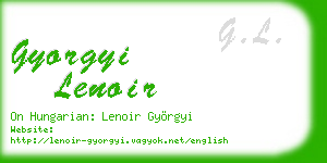 gyorgyi lenoir business card